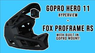 NEW GOPRO HERO 11 HYPERVIEW + FOX PROFRAME RS HELMET! || This helmet has a built in GoPro Mount??