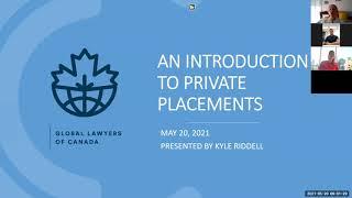 Global Lawyers of Canada: Introduction to Private Placements with Kyle Riddell