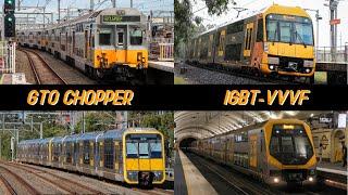 Sydney Trains Traction Motor compilation - GTO Chopper to IGBT-VVVF