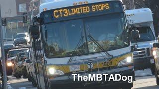 TheMBTADog: MBTA Bus CT3 Ride - AVENUE LOUIS PASTEUR & BETH ISRAEL to ANDREW [New Flyer Hybrid 1804]