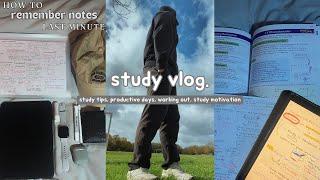 study vlog ️ study tips, productive days, working out, study motivation