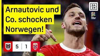 Österreicher schießen Haaland und Co. ab: Österreich - Norwegen | Nations League | DAZN Highlights