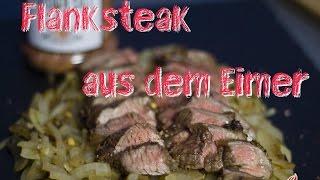 Flanksteak aus dem Eimer vom Gasgrill mit den Sizzlebrothers - #tobiasgrillt