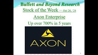 AXON self defense stock up 700% in 5 years, up over 100% this past year. Oct 24, 2024