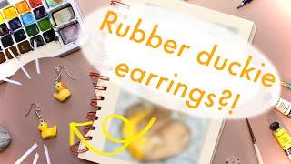 Drawing a character with rubber duck earrings?| Minuit Roux