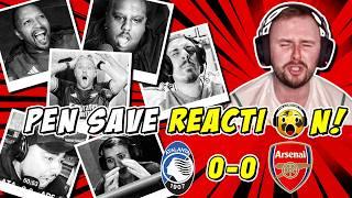 Arsenal & Rival Fan Reaction  to David Raya Pen Save! | Atalanta 0-0 Arsenal | Bobby Bounce Reacts