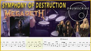 Symphony Of Destruction - Megadeth | Drum Sheet Music Play-Along | DRUMSCRIBE