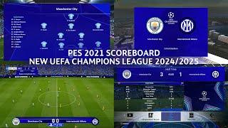 PES 2021 & Football Life 2024 - New UEFA Champions League 2024/2025 Scoreboard