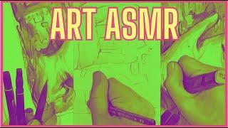 ASMR Drawing Sounds With Pencils, Copic Markers, and Ink