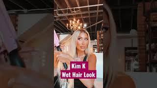 Kim K hairstyle using ONLY 2 products!  •Mousse •curl cream @ChitaBeauty #shorts #kimk