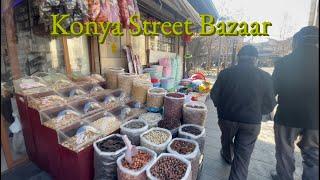 [4K KONYA] Konya Street Bazaar Walking Tour | Konya, Turkey | UltraHD 60fps, Ultra-wide lens