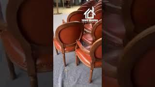 Ghế #louis có tay,tựa rút nút,viền đinh đồng #0779460468 #noithattungduong #banghego #banghe