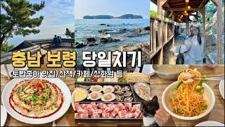 충남 가볼만한곳 : 보령 당일치기 여행 브이로그 (토밥좋아 맛집/카페/닭벼슬섬/상화원)