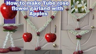 How to make Tuberose | Polyanthes lily Flower garland | sugandha raja | Rajanigandha flower garland