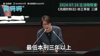 #黃珊珊【全院委員會】《洗錢防制法》三讀通過感言