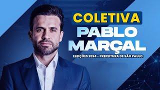 COLETIVA COM IMPRENSA PABLO MARÇAL FALA SOBRE DEBATE, NOVA PESQUISA PREFEITURA SP 2024 E MAIS...