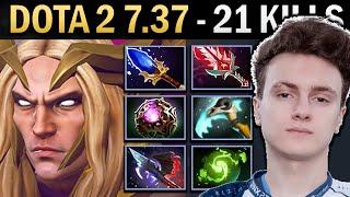 Invoker Dota 7.37 Miracle with 21 Kills and 1029 GPM - TI14