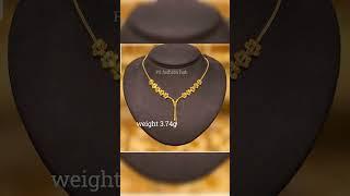 #shorts #gold necklace designs #latest light weight necklace 