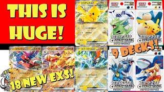 ALL 9 Generations Decks Officially Revealed! 18 New Pokémon ex! All 9 Gens! (HUGE Pokémon TCG News)