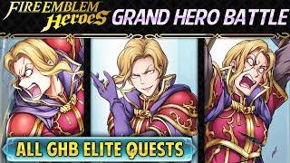 Fire Emblem Heroes - Grand Hero Battle: Narcian INFERNAL All GHB Elite Quests w/F2P & Common Units!