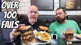 BIGGEST BURGER IN ENGLAND?  15 MIN TO EAT W/OVER 100 FAILS