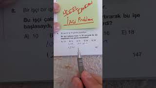 işçi Problemi #matematik #tyt #kpss #dgs #ayt #yks #lgs #öğretmen #problemler #adana #pazar #eğitim