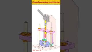 Linked pressing mechanism #design #solidwork #machine #cad