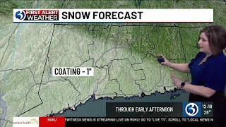 FORECAST: Snow is reaching the ground & quickly sticking in parts of CT