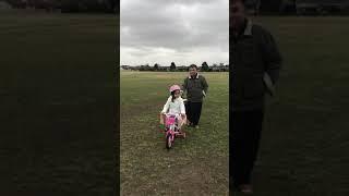 Kids are enjoying with their new bicycles