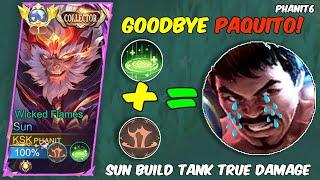 SUN TANK  I MEET TOP GLOBAL ALURCARD IN RANK  - TOP GLOBAL BUILD TANK TRUE DAMAGE ~ MOBILE LEGENDS