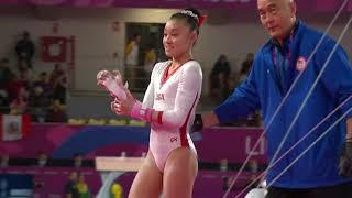 Leanne Wong (USA) Uneven Bars 2019 Pan Am Games Women's Gymnastics EF