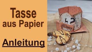 Tasse basteln I Tee verschenken I Action Paperblock I Anleitung in cm I Verpackung basteln