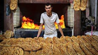 Baking Berber bread in Iran | Iranian Bread Baking | Baking bread