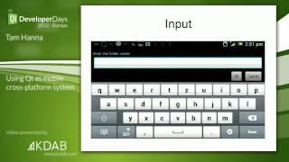 QtDD12 - Using Qt as mobile cross-platform system - Tam Hanna