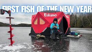 Ice Fishing A New Lake on New Year’s Day | Northern Maine