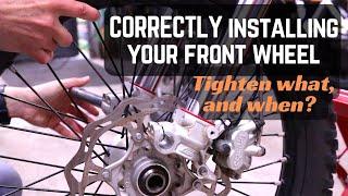 Are you doing it right? Front wheel install on KTM500 EXC-F