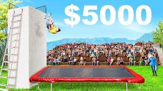 Biggest Trampwall Trick Wins! LIVE COMPETITION