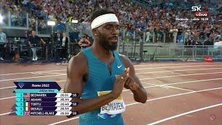 Kenny Bednarek Wins 200m (20.01) in Rome (June 9, 2022)