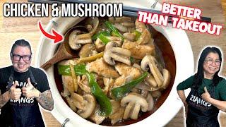 BETTER THAN TAKEOUT Chicken and Mushroom - Mum and Son Professional Chefs Cook