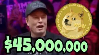 ELON MUSK JUST PURCHASED $45,000,000 IN DOGECOIN ️ Doge holders WILL BE RICH SOON ️