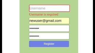 Form validation with JavaScript (on user registration form)