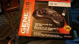 retro-bit 6-button Sega Genesis USB controller