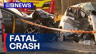 Allegedly disqualified driver arrested after man killed in Sydney car crash  | 9 News Australia