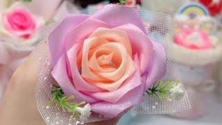 Amazing Ribbon Flower Work - Ribbon Flowers How to Make - Easy Flower Making