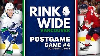 RINK WIDE POST-GAME: Vancouver Canucks at Florida Panthers |  Game 4 - Oct. 17, 2024