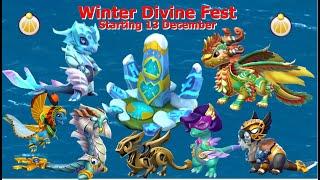 DML Revealed all Winter Divine Fest Dragons-Dragon Mania legends | Enchant Arena Battle | DML