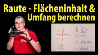 Raute - Flächeninhalt & Umfang berechnen | Lehrerschmidt