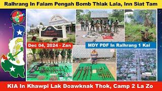 Dec 4 Zan: Ralhrang In Falam Pengah Bomb Thlak Lala, Inn Siat Tam. KIA In Khawpi Lal Doawknak Thok