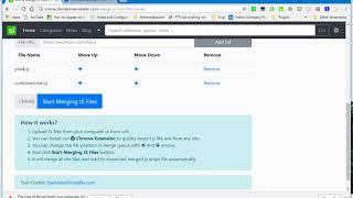 Merge Js files from computer or urls