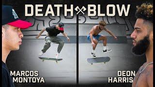 Marcos Montoya’s Switch Ollie Late Flip Vs. Deon Harris’s Kickflip Late Flip | DEATH BLOW